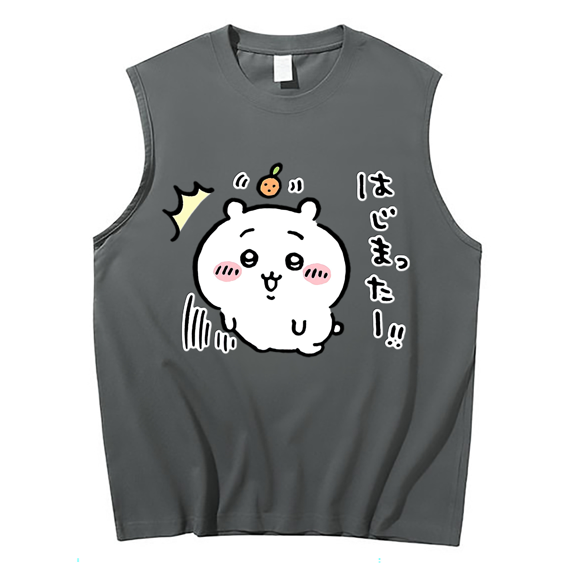 （画像用） ちいかわ ちいかわ Chii-kawa chiikawa コットン100％タンクトップ（フロントプリント）